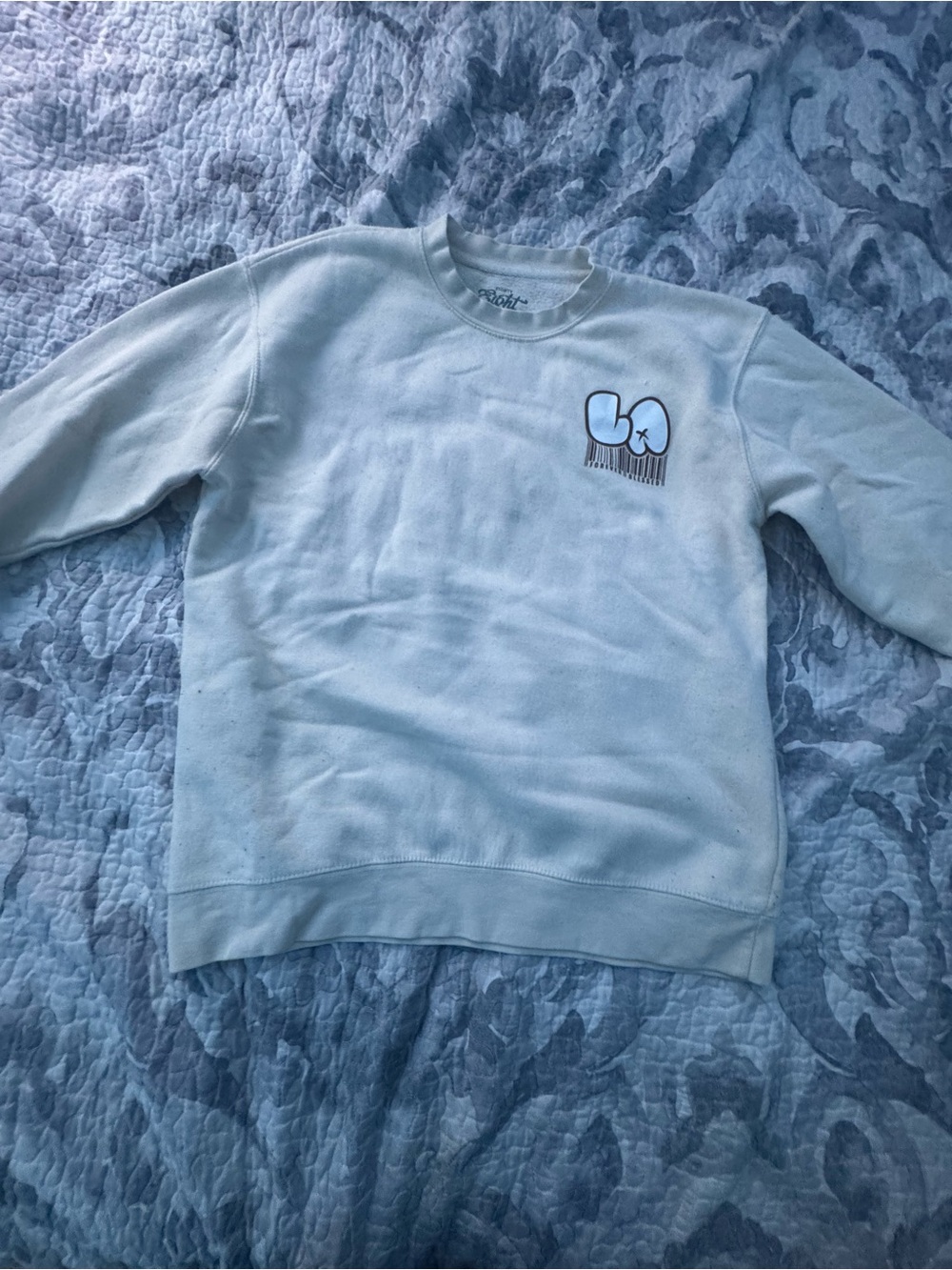 Eighty Eight Light Blue Crewneck Sweatshirt with Logo